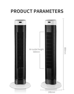 Turm ventilator 40 Zoll leiser oszillieren der blattloser Lüfter mit Fernbedienung 3 Geschwindigkeiten 3 Modi LED-Anzeige 12H Timer Boden stehend - Product Image 6