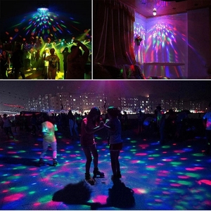 CSLIDO E27 dönen Strobe ampuller çok değişen renk kristal sahne parti ışıkları disko lamba 85-265V RGB 3W LED disko ışığı ampul - Product Image 5