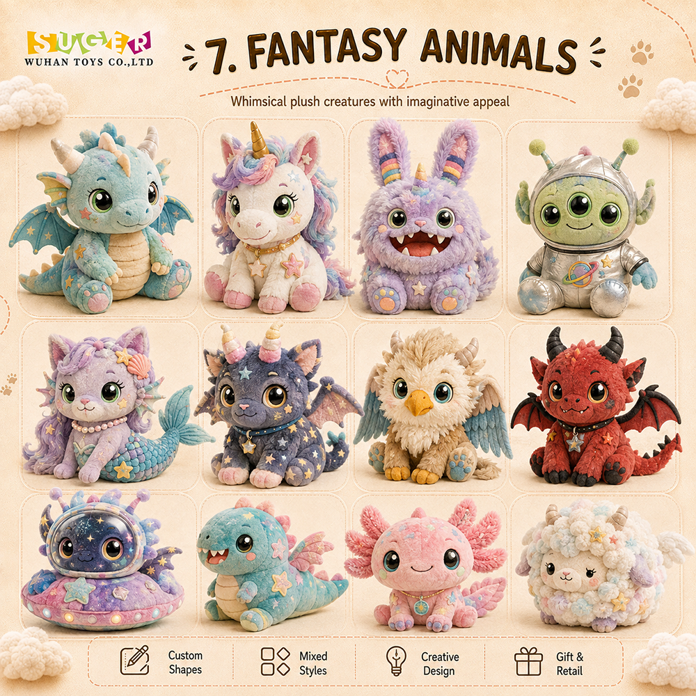 Peluche Personalizzati di Animali Fantastici