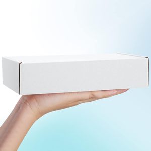 厂家定制尺寸Logo批发印花白色小邮寄出货纸纸板瓦楞包装盒 - Product Image 3