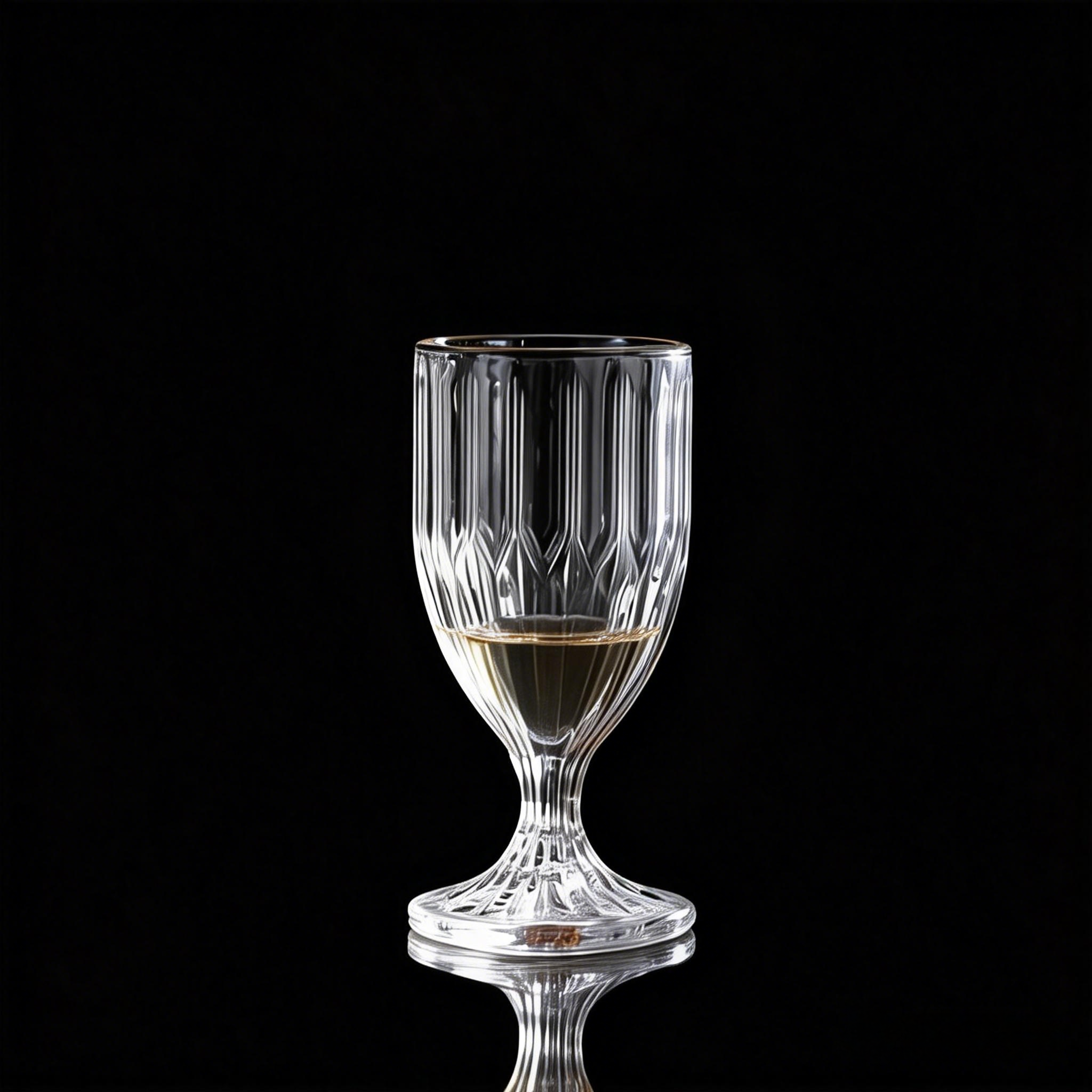 Transparent spirits glass
