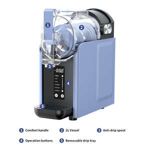 La macchina per gelato surgelata a controllo automatico da 220W con granite elettriche portatili per uso domestico da 2L è dotata della funzione di rasoio per ghiaccio - Product Image 2
