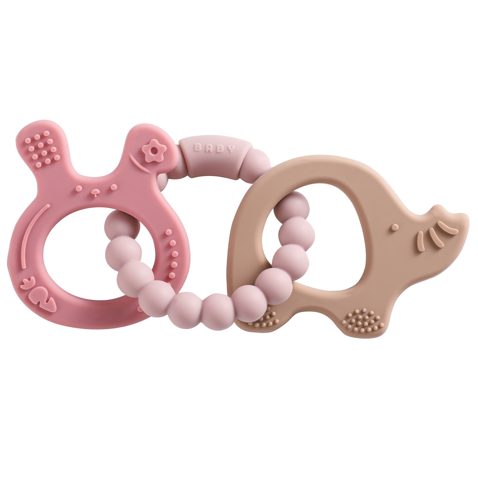 Nouveau bracelet animal en silicone - éléphant marron - lapin rose