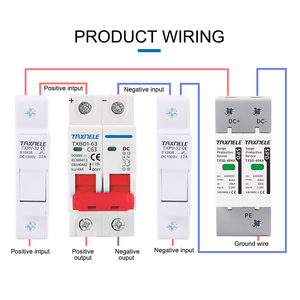 Mini interruptor de circuito Solar de 2P DC 1000V, interruptor de batería, 6A, 10A, 16A, 20A, 25A, 32A, 40A, 50A, 63A, CC, MCB para sistema PV fotovoltaico - Product Image 6