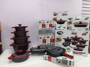 焦げ付き防止米と石鍋のBMN10-PIECEセットアルミコンビネーションスープポットセット - Product Image 5