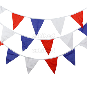 Barato colgante Mini rectángulo banderín fiesta banderas decorativas empavesado Banner logotipo personalizado cadena bandera en cuerda textil triángulo - Product Image 2