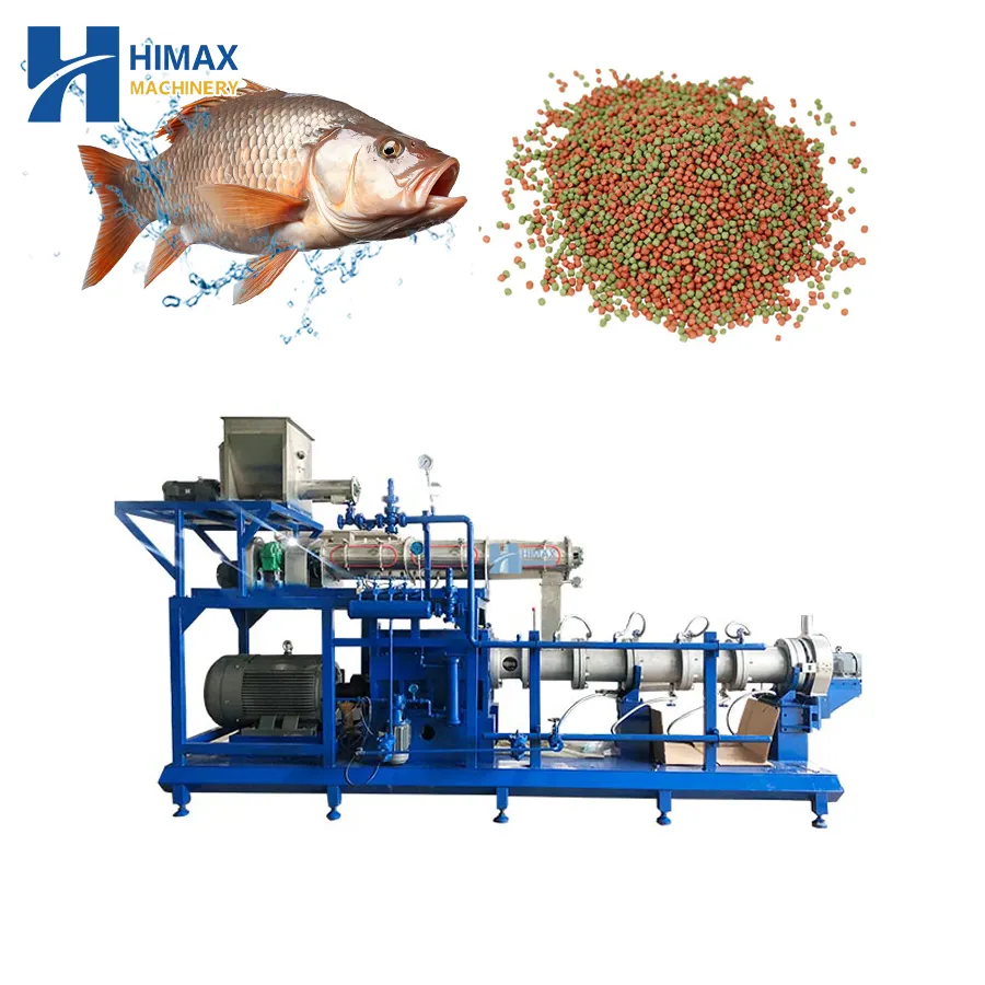 Máquina automática de alimentação de peixes flutuante de 2 toneladas por hora preço máquina de alimentação de peixes de grande capacidade