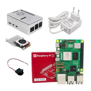 Raspberry Pi 5 de 4GB 8GB RAM Kit con astuccio in ABS e in lega di alluminio attivo Cooler colore opzionale nero/argento - Product Image 1