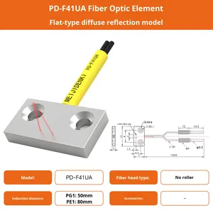 Akusense siêu mỏng vi khuếch tán phản xạ chùm hướng dẫn cảm biến sợi quang đầu dò công tắc quang điện FU-57TZ loạt 0.1 cố định - Product Image 6