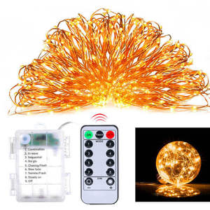 5m 10m Waterproof Remote Control Fairy <strong>Lights</strong> Battery Operated 8 Mode Timer <strong>String</strong> Copper Wire Led <strong>String</strong> <strong>Light</strong> - Product Image 4
