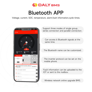 Daly Custom Wifi Module Can Uart RS485 Comunicación Inversor programable Batería de iones de litio 13S 14S 48V 60A 100A 120A Bms - Product Image 3