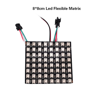 Высококачественный WS2812B светодиодный матричный модуль панели 8x8 8x32 16x16 rgb 2812 2812B Гибкая Пиксельная панель 5 В ws2812 светодиодная матрица 16x16