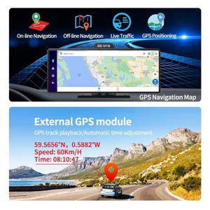 Android 10,0 4 + 64G Transmisión en vivo 4G Tablero Cámara de coche con lente dual HD1080P WIFI Navegación GPS 10.26in Pantalla táctil - Product Image 3