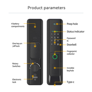 Fernbedienung Intelligentes Schloss Ttlock Tuya App Finger abdruck Numerischer Code Tuya Wifi Smart Türschloss mit Tür betrachter - Product Image 5