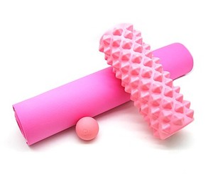Rol otot Busa mini rumbai pijat Yoga fisioterapi pelepasan myofasikal rol otot hitam putih merah muda gym rumah - Product Image 4