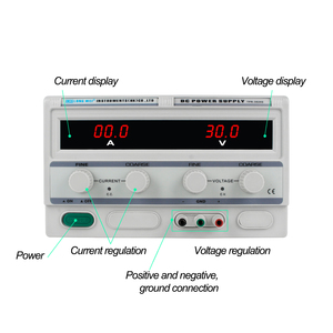 LW TPR-3020D 30V20Aハイパワーシングル出力調整可能リニアDC電源スクールラボ電源 - Product Image 2