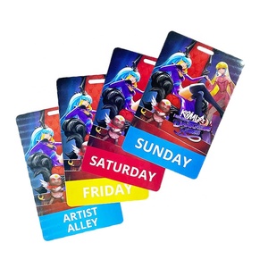 Kişiselleştirilmiş PVC RFID çift taraflı baskı Anime setleri delik yumruk kimlik kartı sergi olay kimlik kartı geçmek - Product Image 1