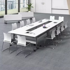 Conference Table Office Desk Furniture Modern Portable Office Folding <strong>Computer</strong> Desk Mobile School Foldable Table - Product Image 4