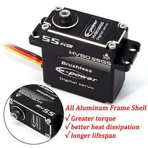 Venta al por mayor precisión E-power Coreless Digital Servo RC Servo precio de fábrica Ds555 Gs 55 kg Sensor magnético impermeable alto par