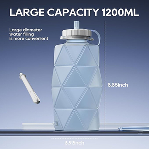 5.3ft lavman hortum ile NZMAN katlanabilir silikon lavman şişe çantası kiti, kontrol edilebilir akış vanası, 1.2 L kapasiteli silikon lavman kiti - Product Image 5