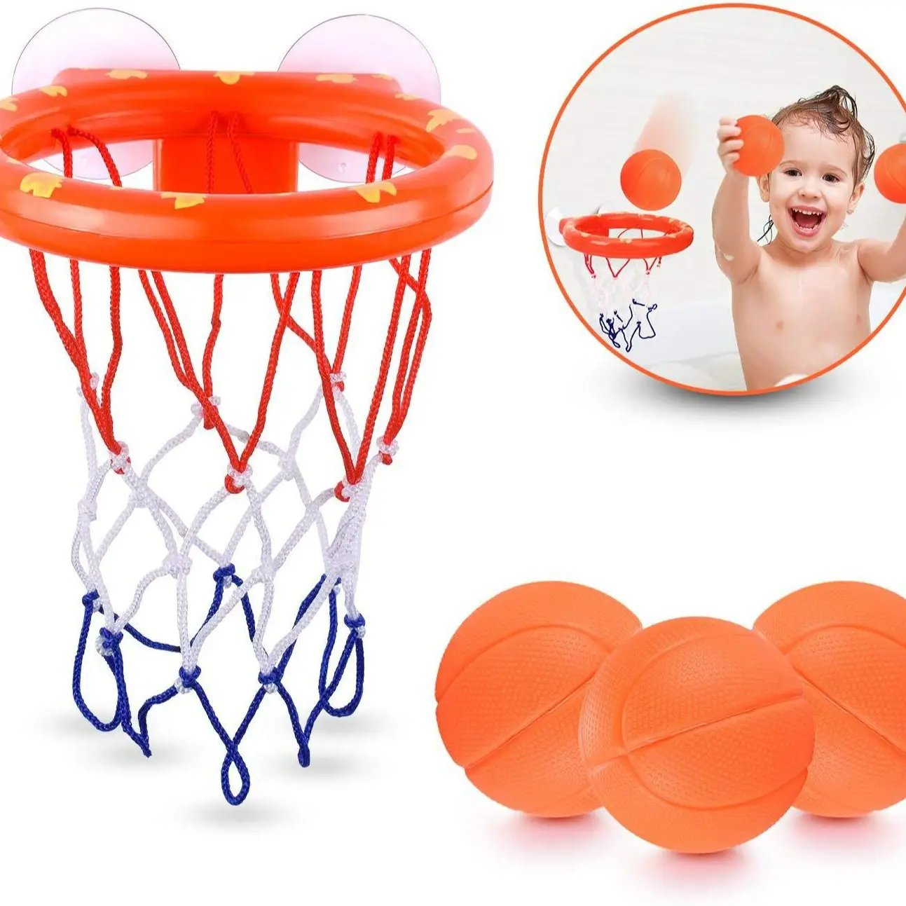 クロスボーダーホット販売バスルームバスケットボールラック子供用シャワー射撃玩具バスケットボールフープバス玩具