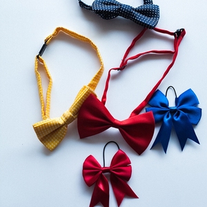 Adjustable Pre-Tied Satin Ribbon <strong>Bow</strong> Tie with <strong>Elastic</strong> <strong>Loop</strong> <strong>Custom</strong> Logo Printed - Product Image 3