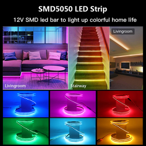SP503E Smart Wifi <strong>LED</strong> Dimming Controller Set with 5m 5050 RGB Color Light Bar 300LEDs DC12V <strong>5A</strong> Power Supply Alexa Voice Control - Product Image 5