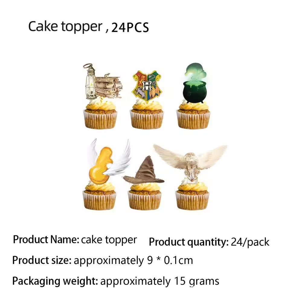 Adorno para cupcakes de colores, 24 piezas