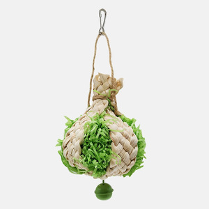 Papagaios roendo palha milho papel lanterna bola pássaros ventilar dentes equipamento de moagem pássaro gaiola decorativo corda brinquedo cor aleatória