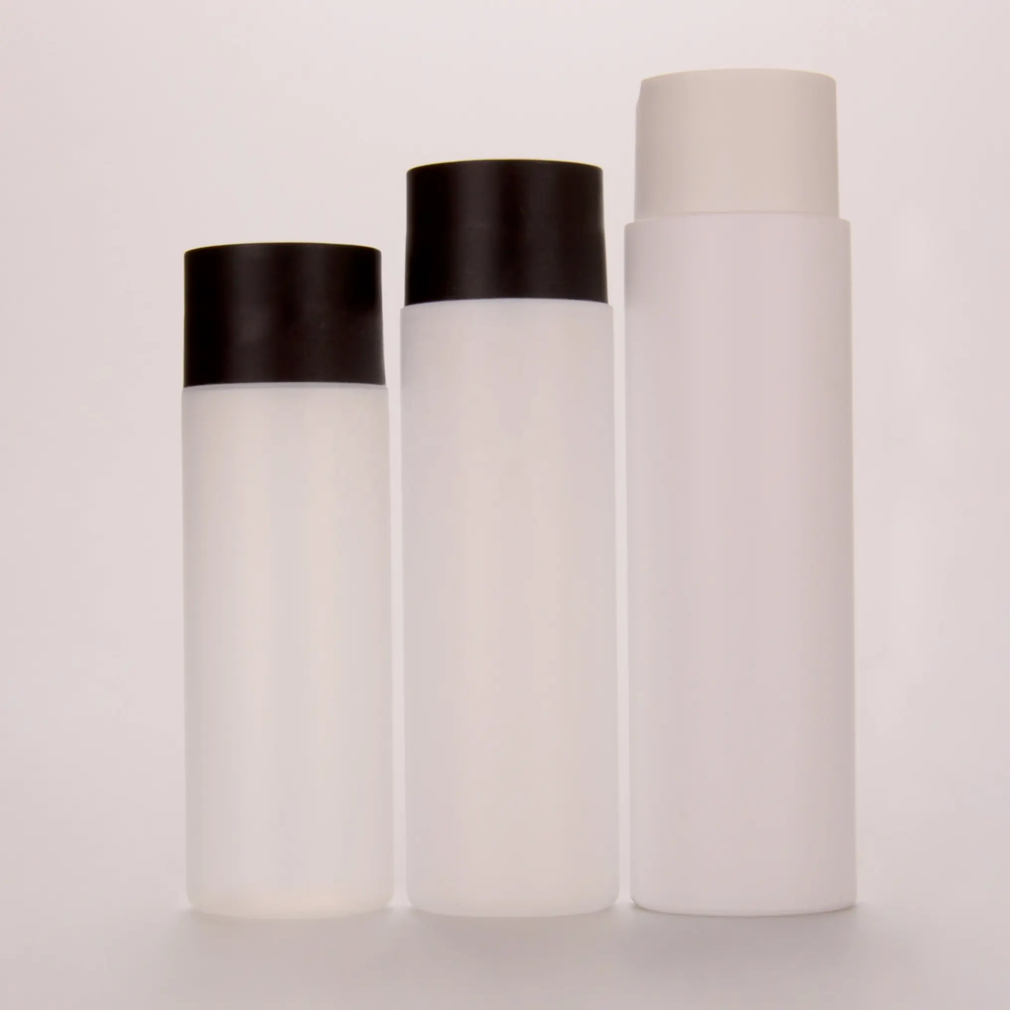 Leere 200ml 250ml mattschwarze Plastik-Shampoo flasche mit Disc-Deckel