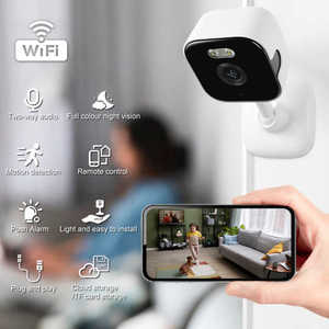 Cámara IP inteligente WiFi con rotación de 360 grados, Audio bidireccional, visión nocturna y función de detección de área de seguridad para el hogar - Product Image 4