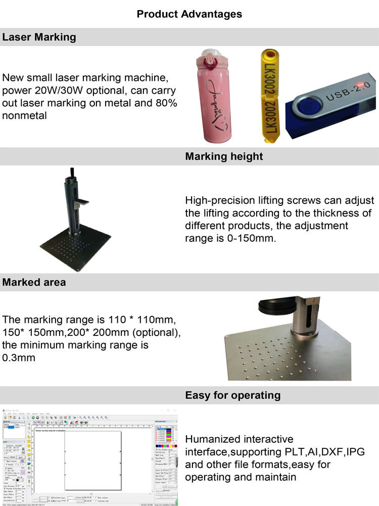 Laser printer ear tags mini fiber laser marker