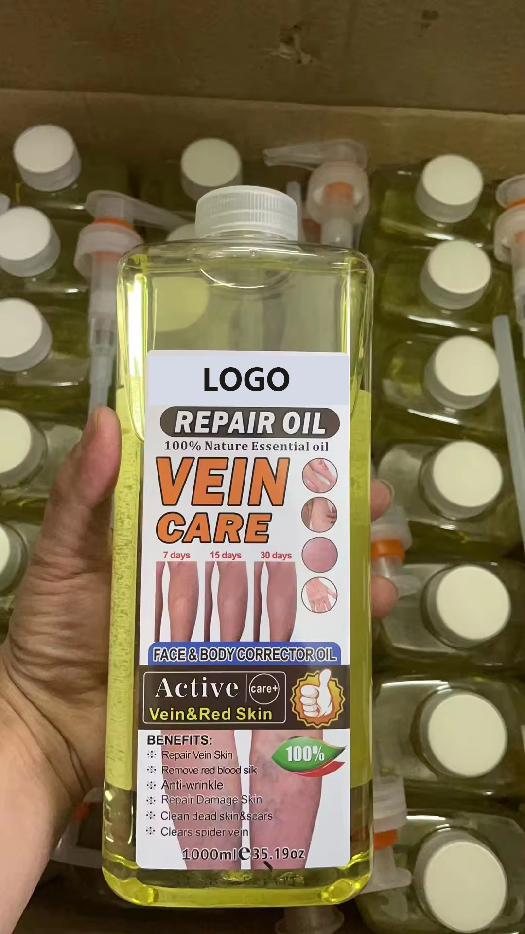 Huile de soin des veines