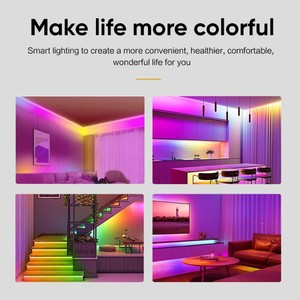 Banqcn BLE IR Music Digital Rgbic Led Strip Lights Dimmable 16 Million Dream Colors Music Sync <strong>Functions</strong> Soft and Uniform - Product Image 5