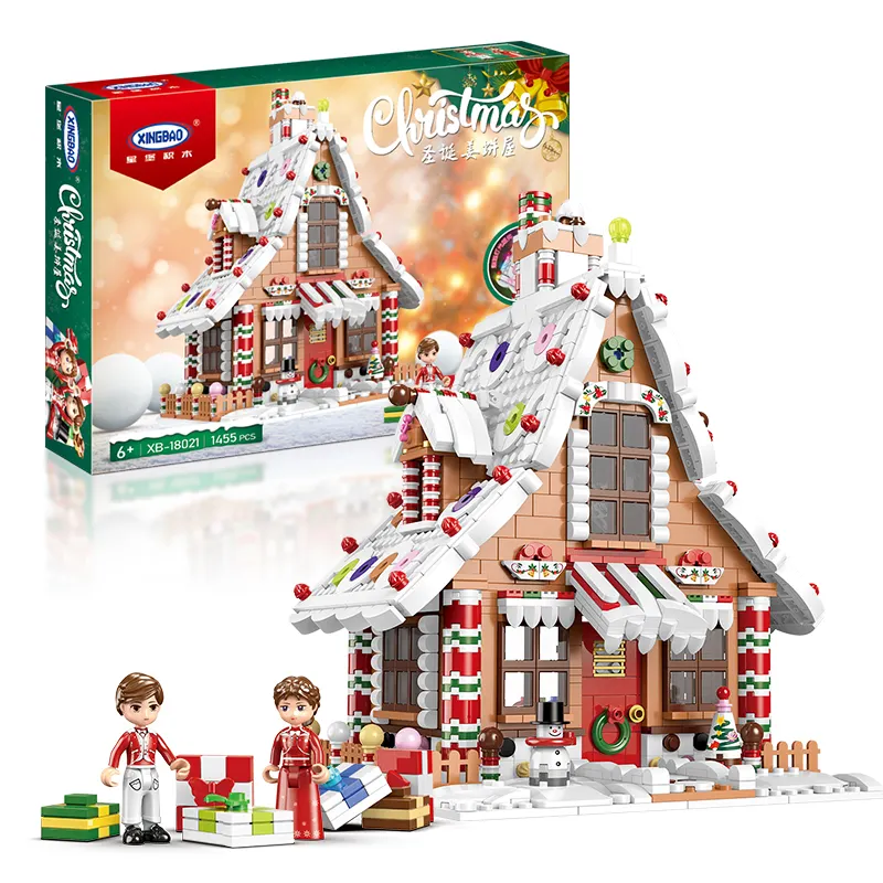 Xingbao 18021 Christmas Gingerbread House Building Blocks DIY Build Toy Gift For Kids