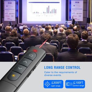 Miglior presentatore Wireless Clicker remoto puntatore di presentazione USB Wireless presentatore punto di alimentazione remoto Clicker per diapositive Advancer - Product Image 5