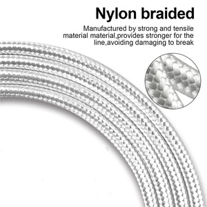 DB naylon örgülü hızlı şarj kablosu iPhone Android cep telefonları yazıcılar için 3A hızlı şarj 2A veri transferi IOS için Optimal - Product Image 5