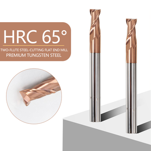 CNC Flat-bottom Carbide End Mill with Two Flutes 55-degree Keyway <strong>Cutter</strong> for Steel Featuring an Extended Straight Shank - Product Image 2