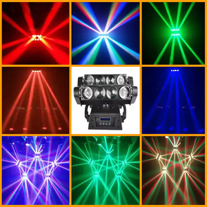 Luz de haz de araña con cabezal móvil de 200W, fuente LED RGBW, 12W, controlado por DMX para DJ, fiestas de Club nocturno, cuerpo de aluminio - Product Image 4