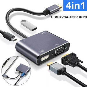 <strong>USB</strong> 3.0 to HD-MI Compatible <strong>VGA</strong> Adapter Converter 1080P HD for Computer to Projector TV Monitor Extend Screen <strong>VGA</strong> Cable - Product Image 2