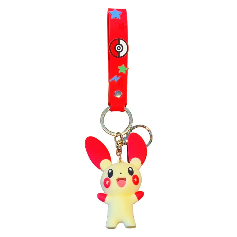 Pokemon Action Figure Pikachu Keychain tle anahtarlık kolye karikatür ördek bebek araba anahtarlığı küçük hediye