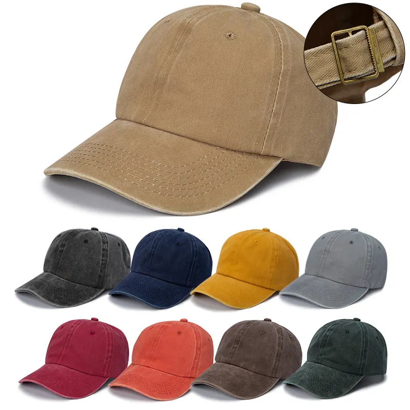 Gorra blanda Vintage para mujer, gorra de béisbol deportiva unisex de algodón lavado de color sólido para exteriores, personalizada