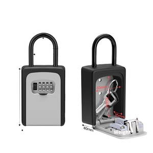キー収納ロックボックス組み合わせコードロックハンガーコードハウスホームキー収納ロックボックスフック付き - Product Image 1