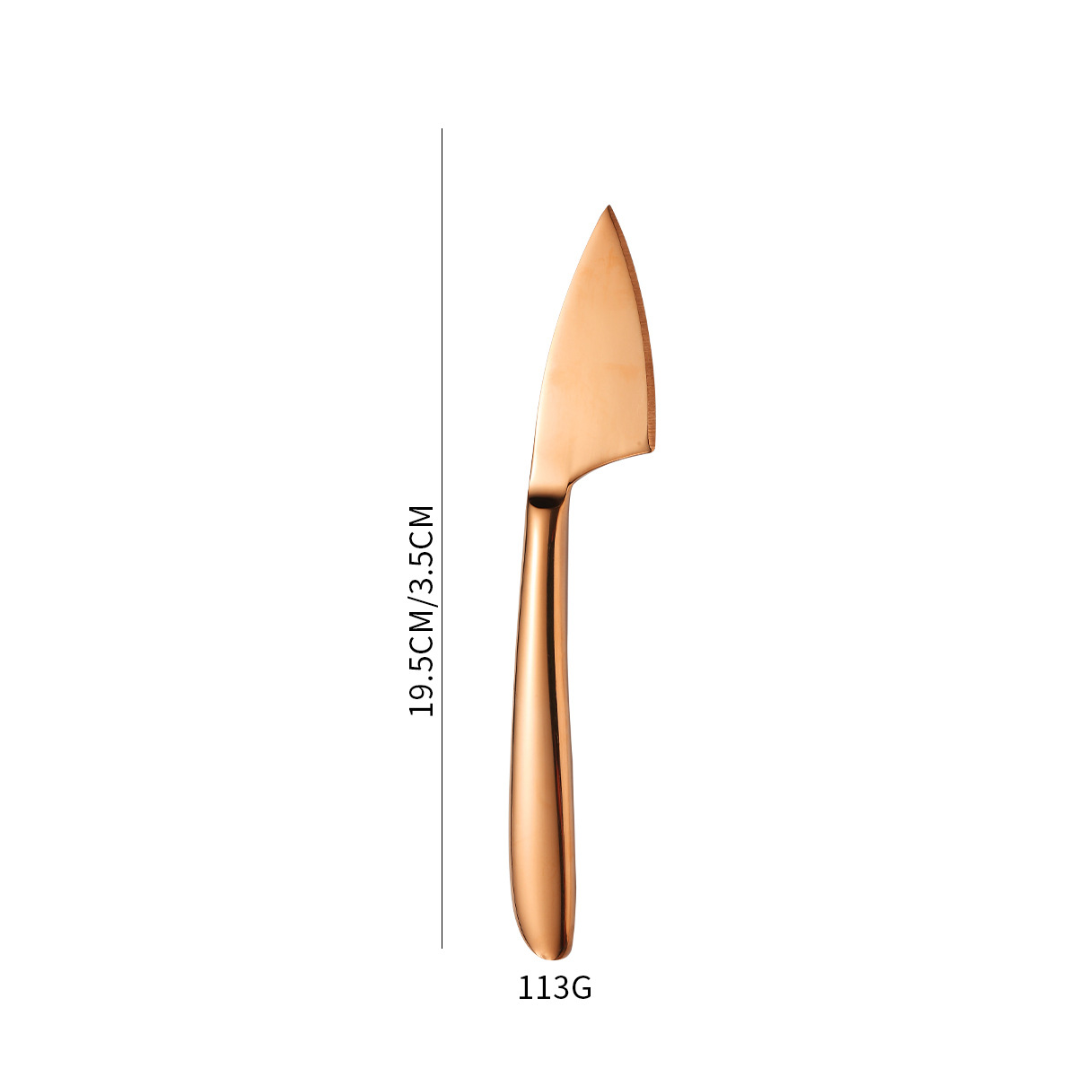 Gold-colored cheese square knife PVC resealable bag