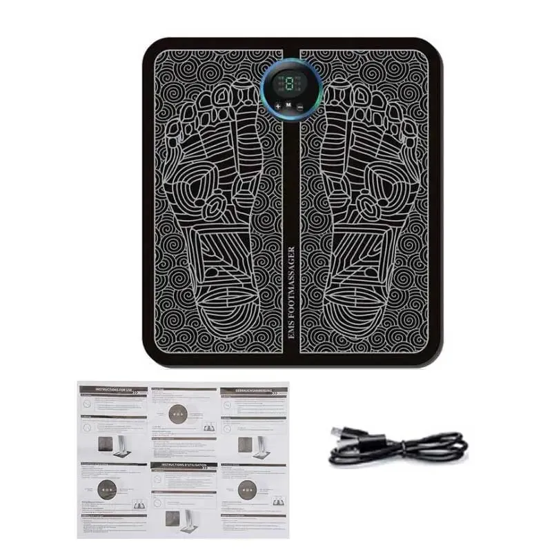 Tapis de massage des pieds EMS pour détendre les pieds pour la maison et le bureau Coussin de massage électrique portable Massage des pieds