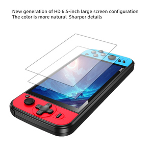 Máquina de jogos x16, máquina de jogo tf para expansão de cartões de 6.5 polegadas, 6000mah, bateria 64gb, simuladores retrô
