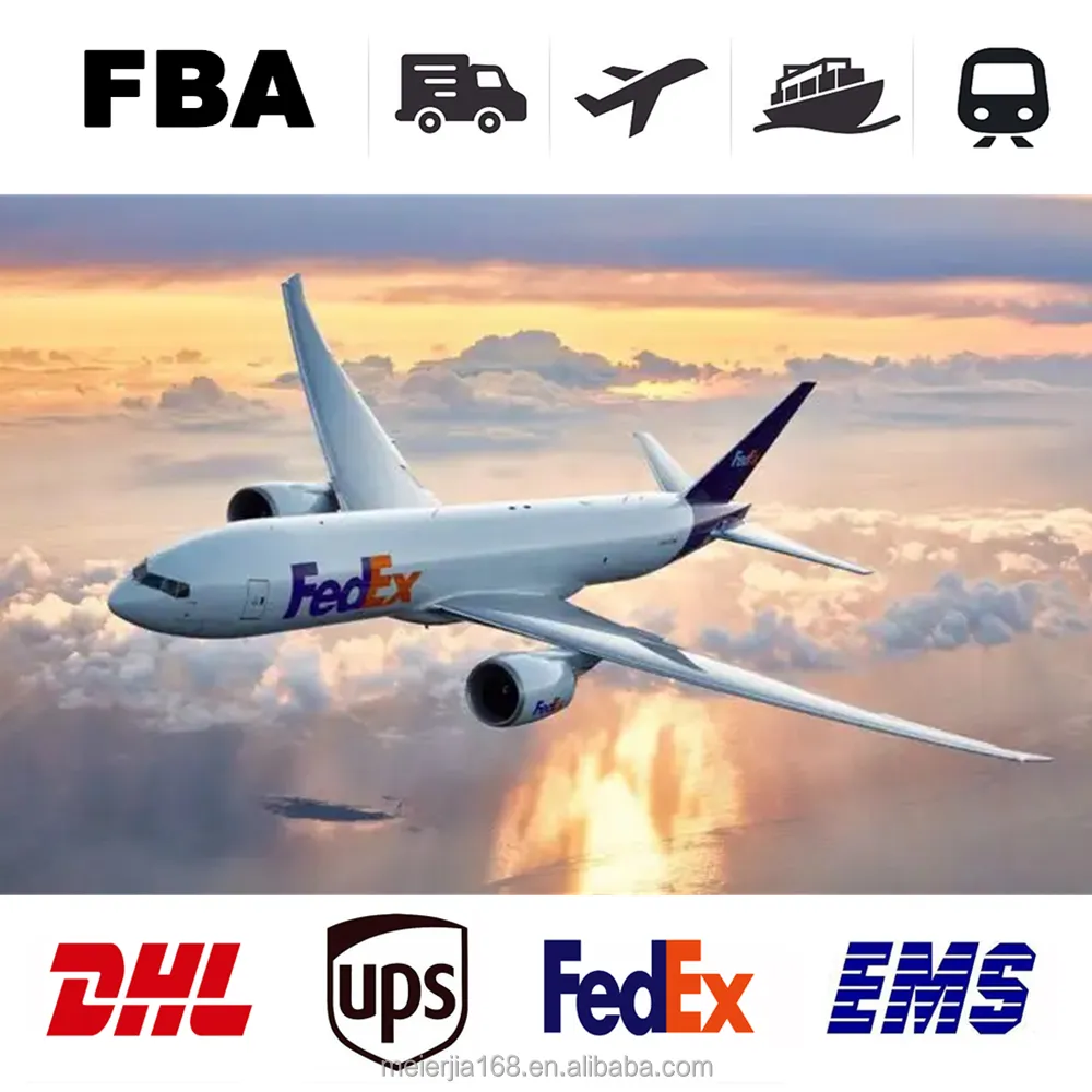 משלוח אווירי לארה""ב בריטניה גרמניה ספרד על ידי UPS FedEx DHL משלוח דלת לדלת FBA DDP שירותי ים אקספרס משלח