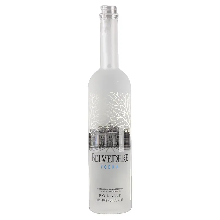 Bottiglie di vetro 750 ml serigrafia all'ingrosso per vodka