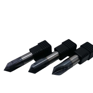 Karbür freze aracı 90 derece pah frezeler CNC 3 flüt freze kesicisi sol ve sağ rotasyon pah aracı - Product Image 5