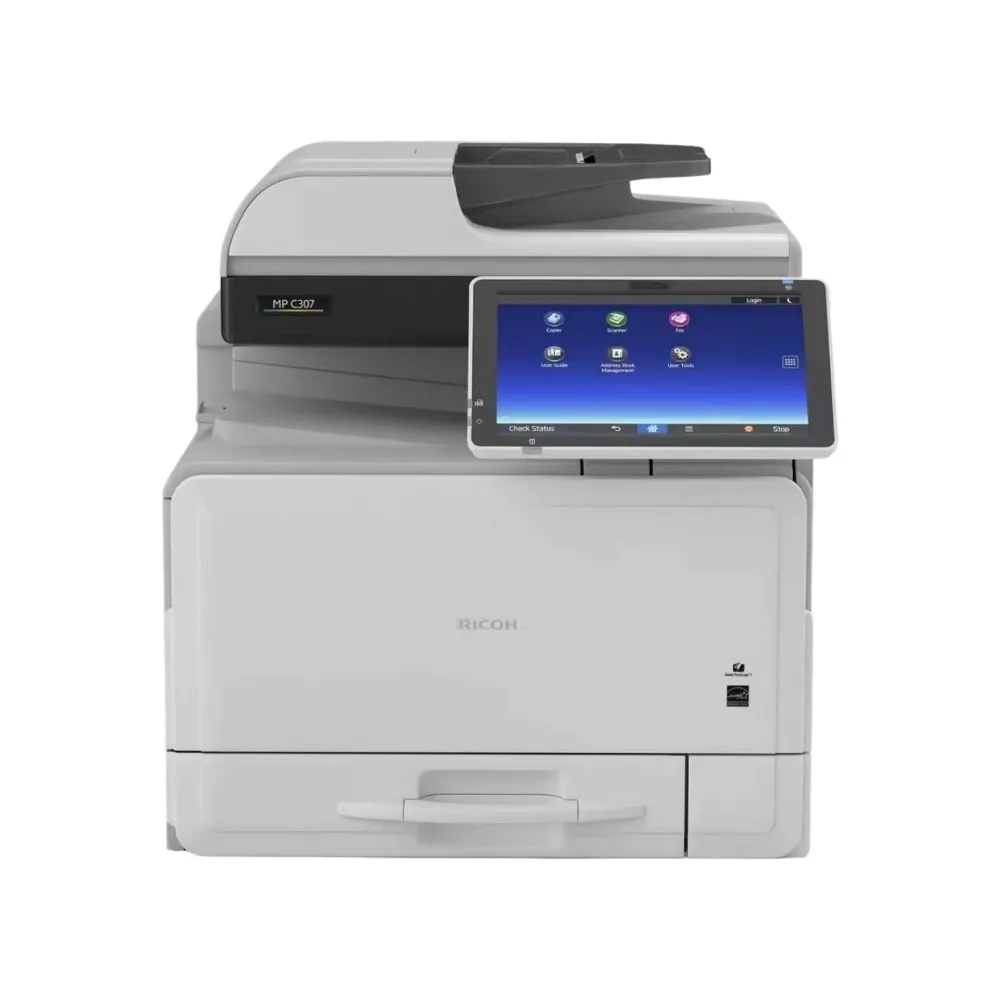 Recondicionado Escritório A4 Mini cor Máquina Copiadora Ricoh MP C307 A4 Impressora A Laser para ricoh fotocopiadora usada